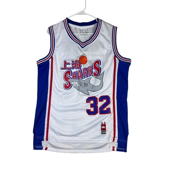 Shanghai Sharks Sewn Jersey Jimmer Fredette #32 Jersey Champs Size Medium - Picture 1 of 10